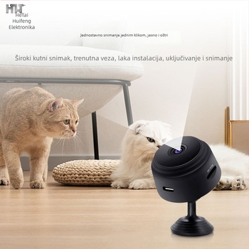 A9 WiFi sigurnosna kamera, 1080P, 3.6mm objektiv, minimalna osvijetljenost 0,005 lx, IR noćni vid do 1 m