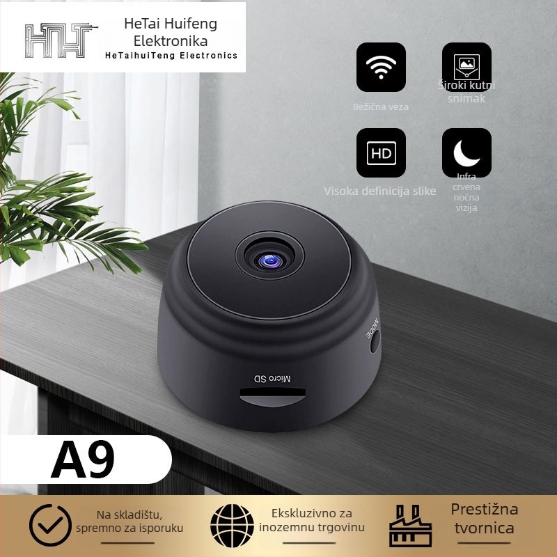 A9 WiFi sigurnosna kamera, 1080P, 3.6mm objektiv, minimalna osvijetljenost 0,005 lx, IR noćni vid do 1 m