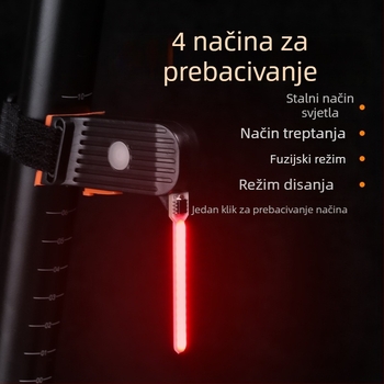Noćna stražnja LED svjetiljka za bicikl – sigurnosni indikator, visoka svjetlost za MTB, prilagodljivo