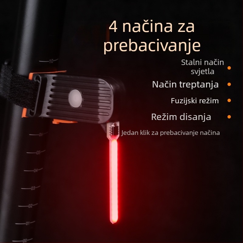 Noćna stražnja LED svjetiljka za bicikl – sigurnosni indikator, visoka svjetlost za MTB, prilagodljivo