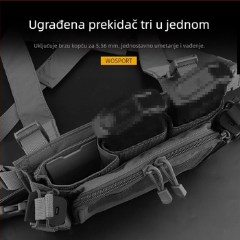 Taktička vest za streljaštvo | Matni najlon, unisex, odrasli, sve sezone