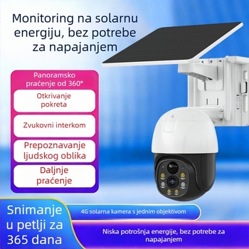 Solarna kamera s WIFI/4G, HD noćni vid, dvosmjerni audio, vanjska upotreba, -20 do 55 °C