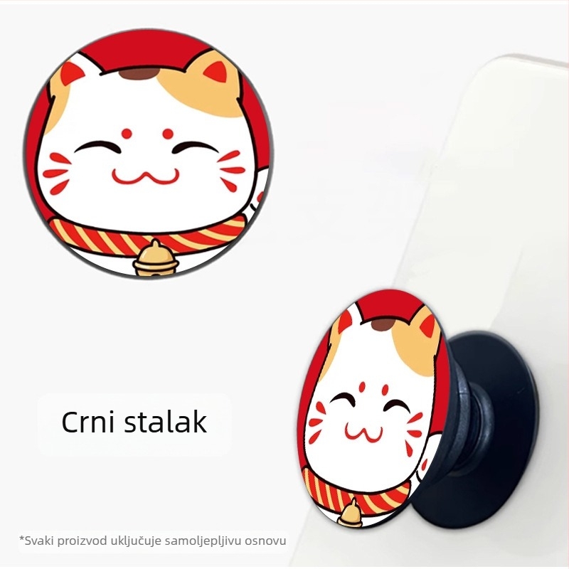 Držač za telefon s airbagom – teleskopski, protiv pada, stolni ljepilo, crtić prsten (Tip: Snap-on; Model: Mobile phone airbag holder; Materijal: Acrylic; Kompatibilne marke: Apple, Google, Huawei, Xiaomi; Kompatibilan model: 16promax)