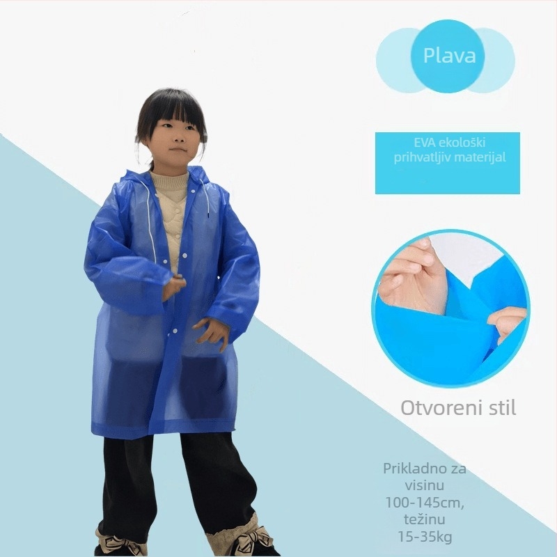Pončo za kišu za odrasle, EVA tkanina, debeli, jednovrstni, pogodno za planinarenje i putovanja