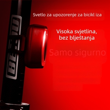 HJ USB punjiva stražnja svjetiljka za bicikl s noćnim upozoravajućim bljeskom za planinske bicikle