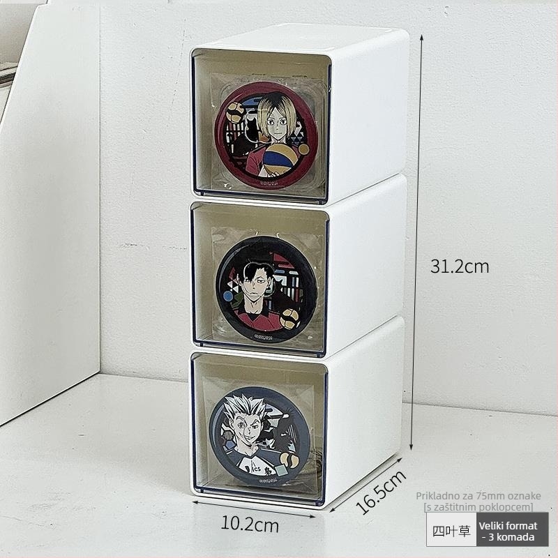 Akrilni organizator s ladicom, proziran, kapacitet 2 L, otporan na prašinu i vlagu, moguć za slaganje