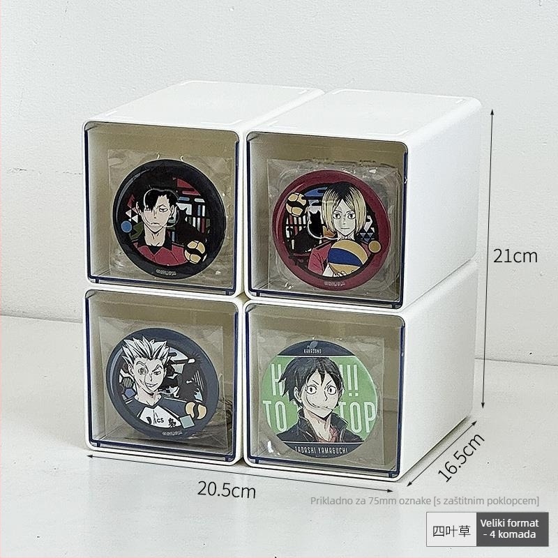 Akrilni organizator s ladicom, proziran, kapacitet 2 L, otporan na prašinu i vlagu, moguć za slaganje