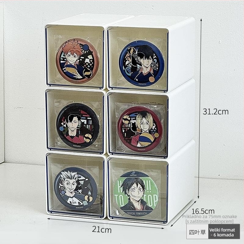 Akrilni organizator s ladicom, proziran, kapacitet 2 L, otporan na prašinu i vlagu, moguć za slaganje