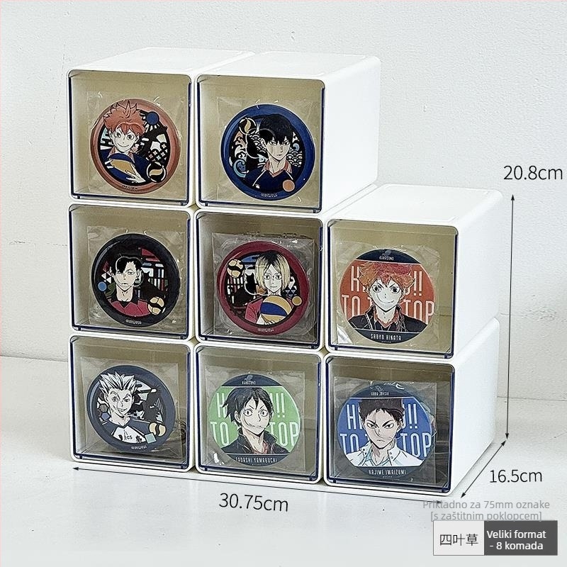 Akrilni organizator s ladicom, proziran, kapacitet 2 L, otporan na prašinu i vlagu, moguć za slaganje