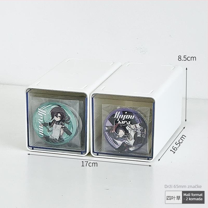 Akrilni organizator s ladicom, proziran, kapacitet 2 L, otporan na prašinu i vlagu, moguć za slaganje