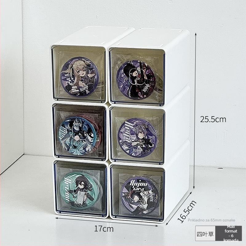 Akrilni organizator s ladicom, proziran, kapacitet 2 L, otporan na prašinu i vlagu, moguć za slaganje