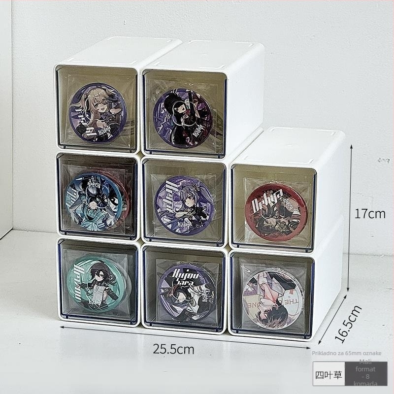 Akrilni organizator s ladicom, proziran, kapacitet 2 L, otporan na prašinu i vlagu, moguć za slaganje