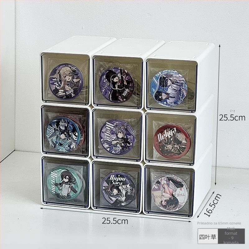 Akrilni organizator s ladicom, proziran, kapacitet 2 L, otporan na prašinu i vlagu, moguć za slaganje