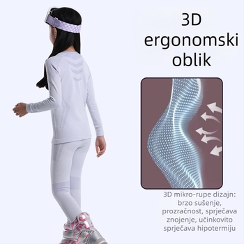 Phibee dječji ski set: brzo sušeća tkanina, odvodi vlagu, poliester, jednobojni dizajn, unisex