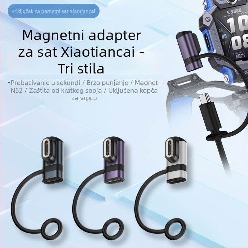 Magnetski Type-C adapter za sat Little Genius Z9 na Z7A s privjeskom