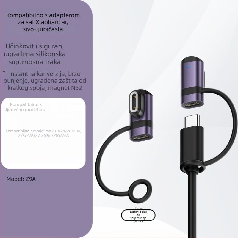 Magnetski Type-C adapter za sat Little Genius Z9 na Z7A s privjeskom