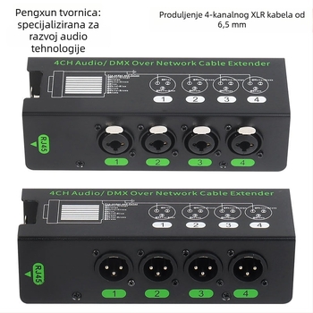 DMX512 4-kanalni hub za proširenje audio linije, model PXDMX5126.5, duljina linije 200