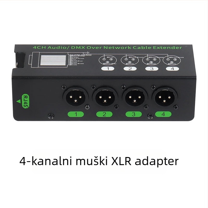 DMX512 4-kanalni hub za proširenje audio linije, model PXDMX5126.5, duljina linije 200