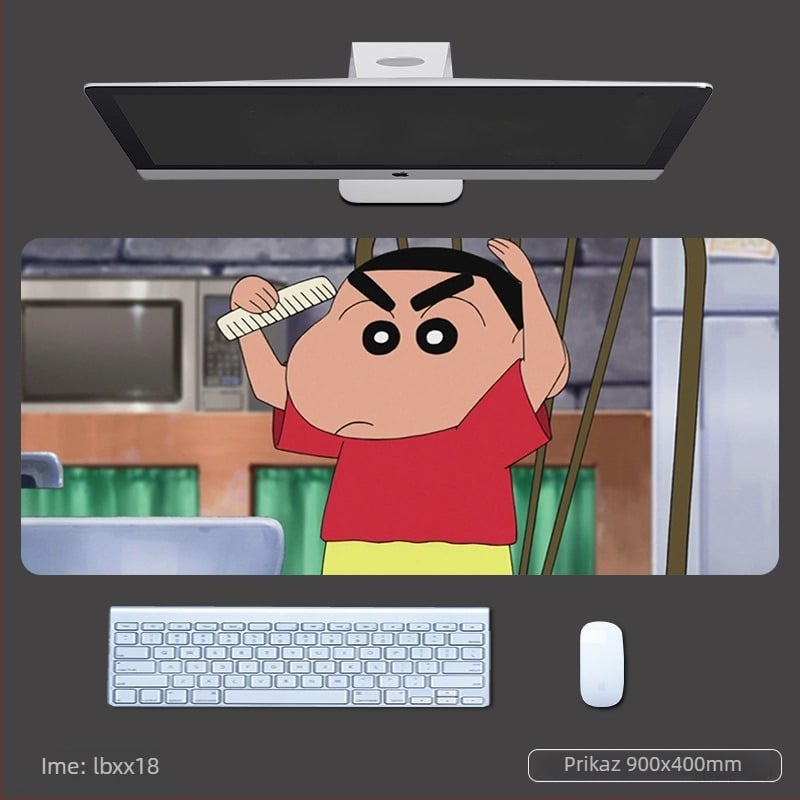 Miš podloga s naslonom za zglob, debela gaming stolna podloga, anime stil, protuklizni tekstilno-gumeni materijal, OEM otisak logotipa