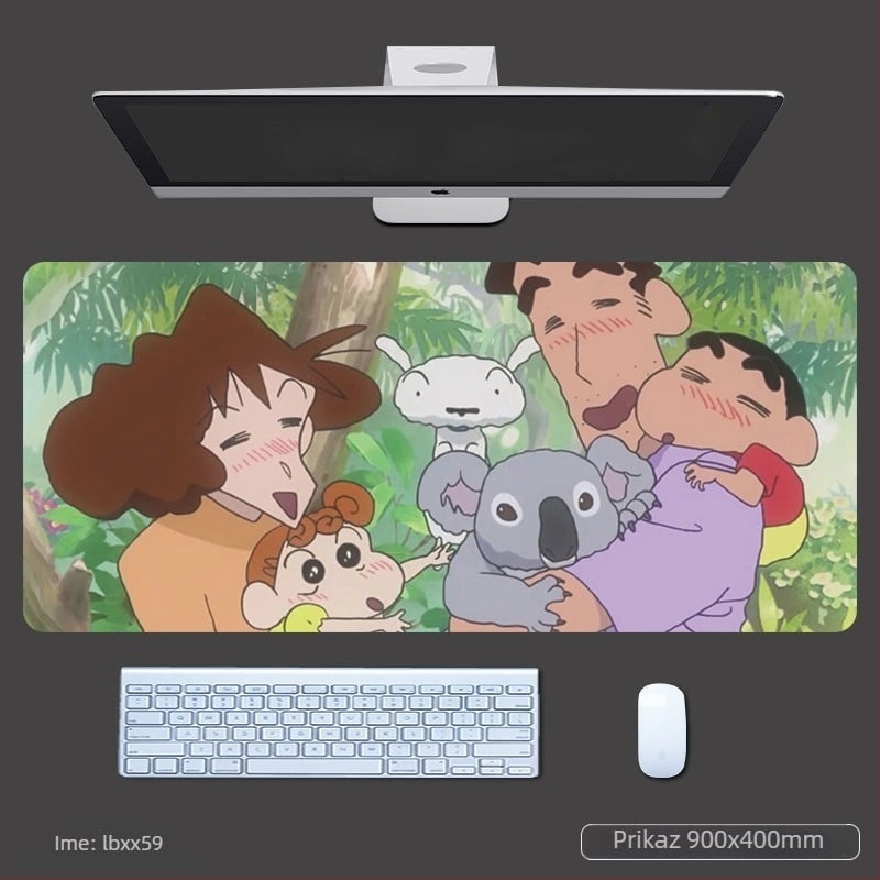 Miš podloga s naslonom za zglob, debela gaming stolna podloga, anime stil, protuklizni tekstilno-gumeni materijal, OEM otisak logotipa