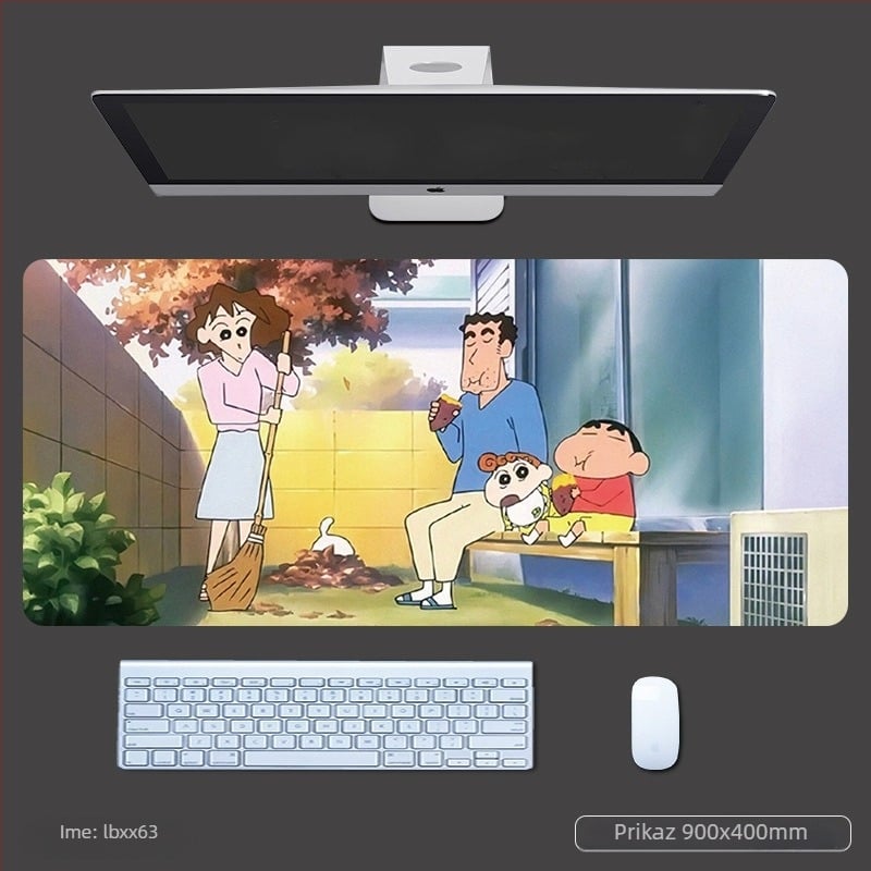 Miš podloga s naslonom za zglob, debela gaming stolna podloga, anime stil, protuklizni tekstilno-gumeni materijal, OEM otisak logotipa