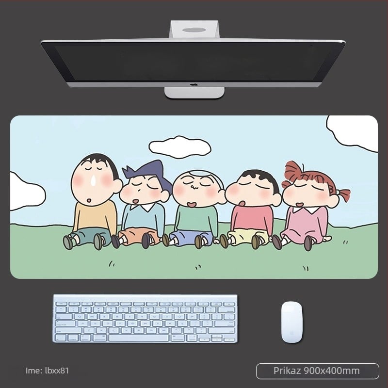 Miš podloga s naslonom za zglob, debela gaming stolna podloga, anime stil, protuklizni tekstilno-gumeni materijal, OEM otisak logotipa