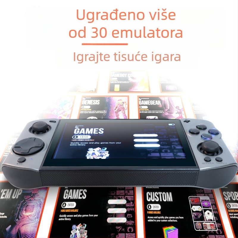 Retro prijenosna gaming konzola — RPG, HD izlaz, bežična veza, MP4 player, bez operativnog sustava