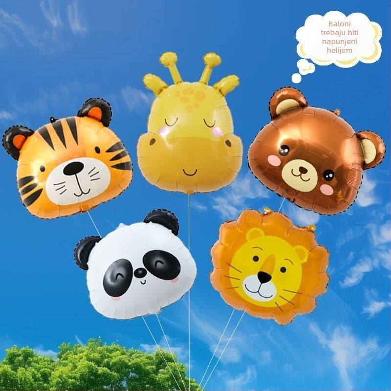 Balon s oblikom crtane životinje, papirni materijal, tip balona: padanje Zemlje, bez ispisa logotipa, pogodan za kućnu i komercijalnu uporabu