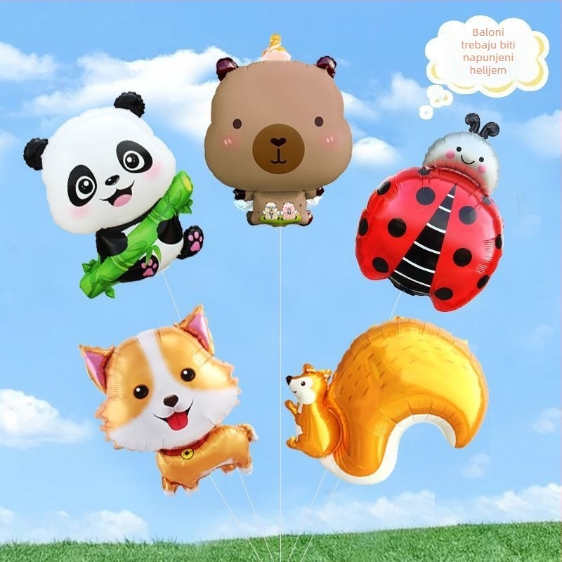 Balon s oblikom crtane životinje, papirni materijal, tip balona: padanje Zemlje, bez ispisa logotipa, pogodan za kućnu i komercijalnu uporabu