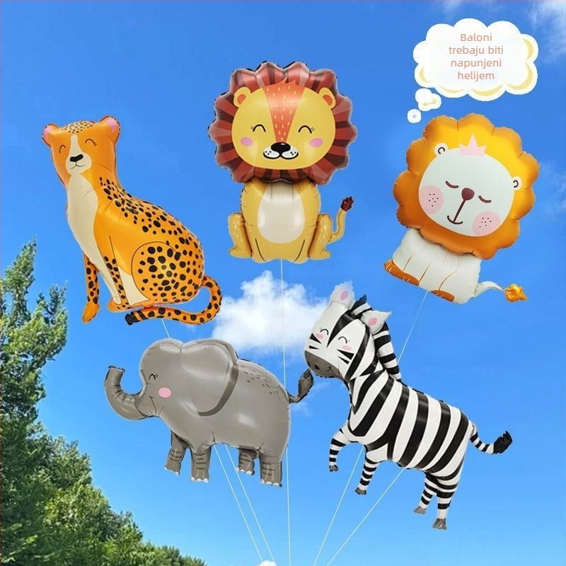 Balon s oblikom crtane životinje, papirni materijal, tip balona: padanje Zemlje, bez ispisa logotipa, pogodan za kućnu i komercijalnu uporabu