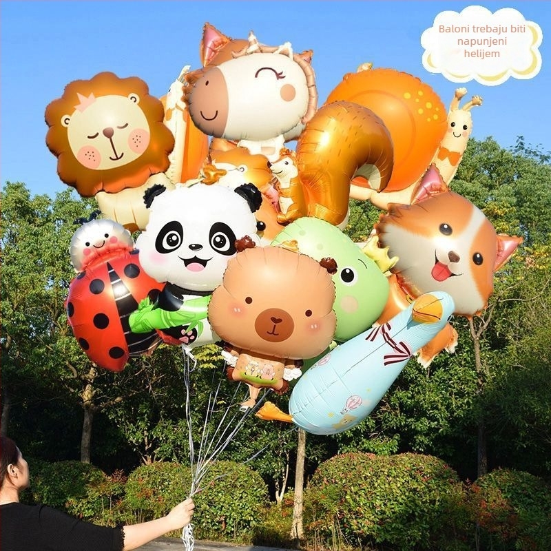 Balon s oblikom crtane životinje, papirni materijal, tip balona: padanje Zemlje, bez ispisa logotipa, pogodan za kućnu i komercijalnu uporabu