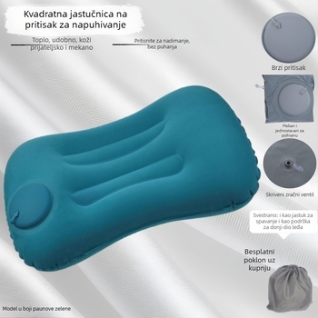 Putnički napuhljivi jastuk, sklopivi, PVC, 16 mm debljina, za odrasle