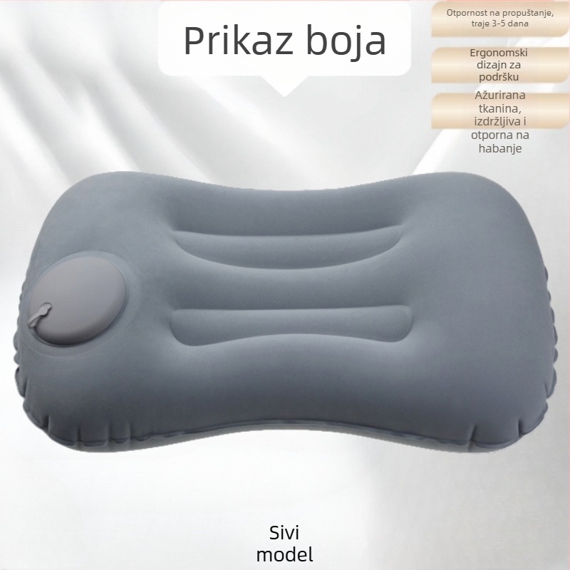 Putnički napuhljivi jastuk, sklopivi, PVC, 16 mm debljina, za odrasle