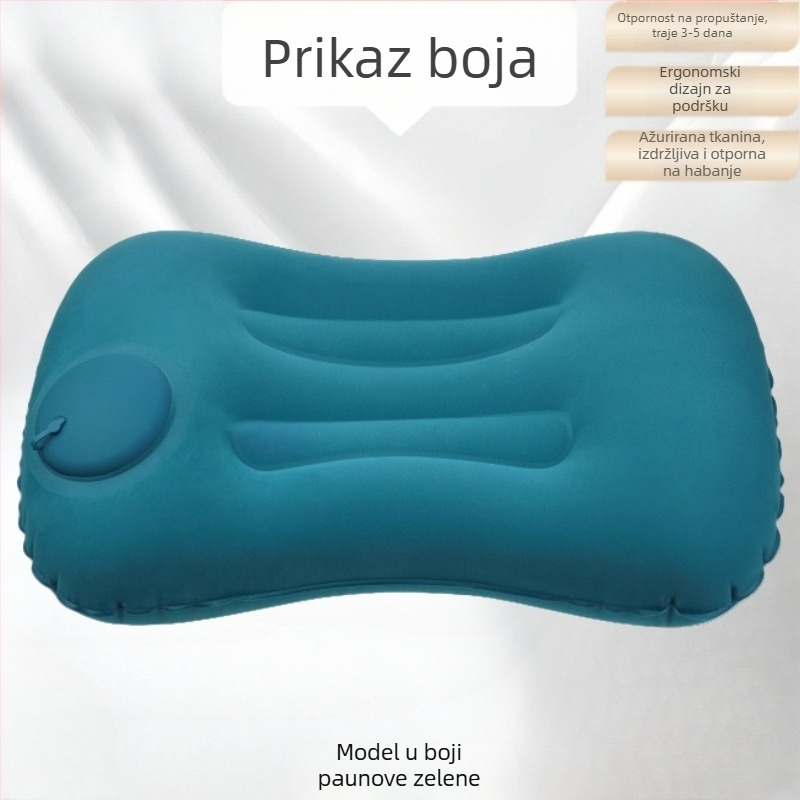 Putnički napuhljivi jastuk, sklopivi, PVC, 16 mm debljina, za odrasle