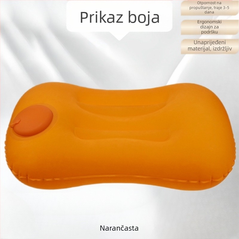 Putnički napuhljivi jastuk, sklopivi, PVC, 16 mm debljina, za odrasle