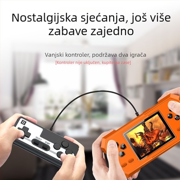 Retro prijenosna konzola za igre s 520 ugrađenih igara, 2 igrača Contra, punjiva