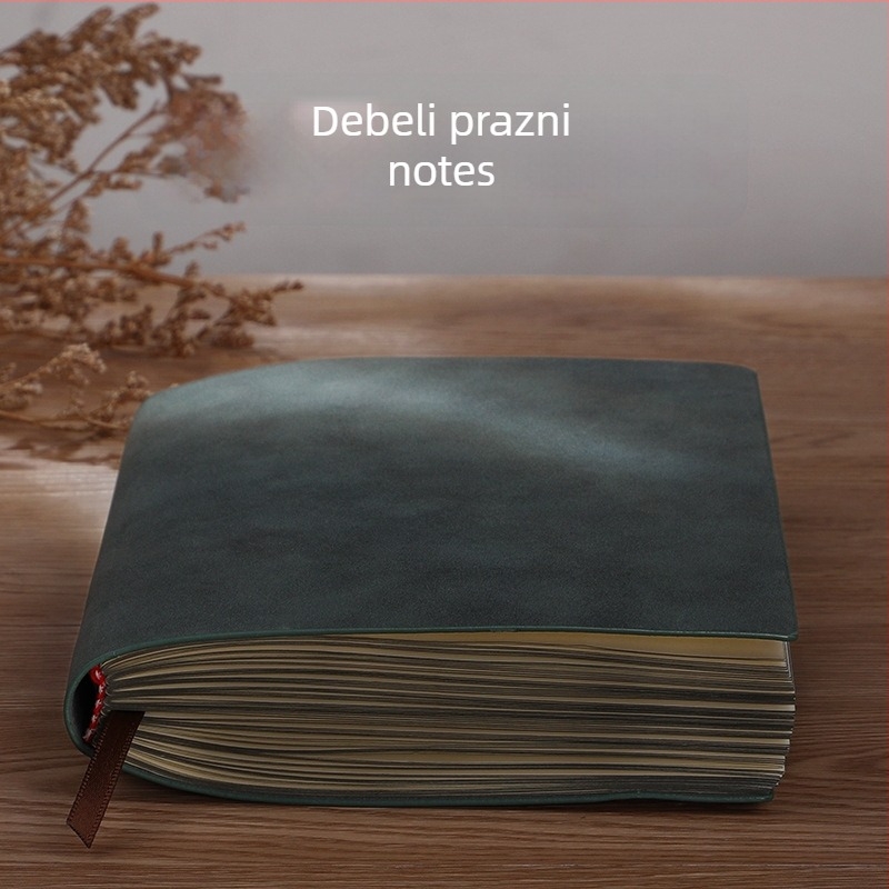 Zapisnik s kožnim omotom, ljepilo uvez, Forest papir, 100 g/m²
