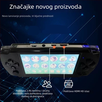 X6 prijenosna konzola za igre s 4,3-inčnim HD kolor zaslonom – Nostalgijski PSP arkadni stil Switch2