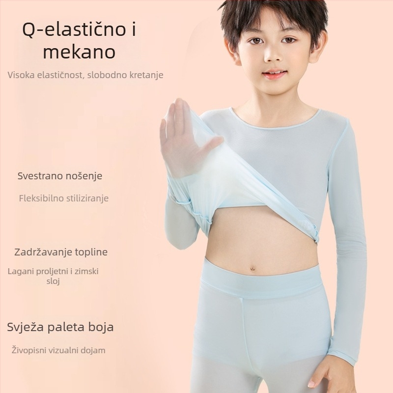 Unisex termalno donje rublje – osnovni sloj od najlon mješavine, 30–50% najlona; tanko platno 101–120 g/m2; okrugli izrez, dugi rukavi, hlače; brzo suši, diše, elastično, zadržava toplinu