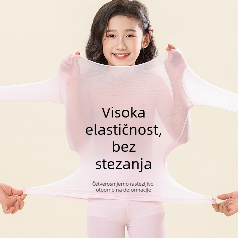Unisex termalno donje rublje – osnovni sloj od najlon mješavine, 30–50% najlona; tanko platno 101–120 g/m2; okrugli izrez, dugi rukavi, hlače; brzo suši, diše, elastično, zadržava toplinu