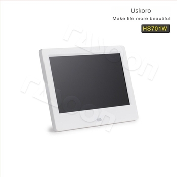 7-inčni ultra-tanki digitalni okvir za fotografije s reprodukcijom videa 1080p, podrška JPEG/JPG/GIF slikama, SD/USB memorija, rezolucija 1024x600