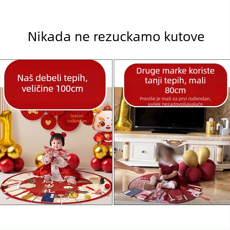 Set rekvizita za fotografije za prvi rođendan bebe – Komplet u kineskom stilu za fotografiranje, dekoracija prostora