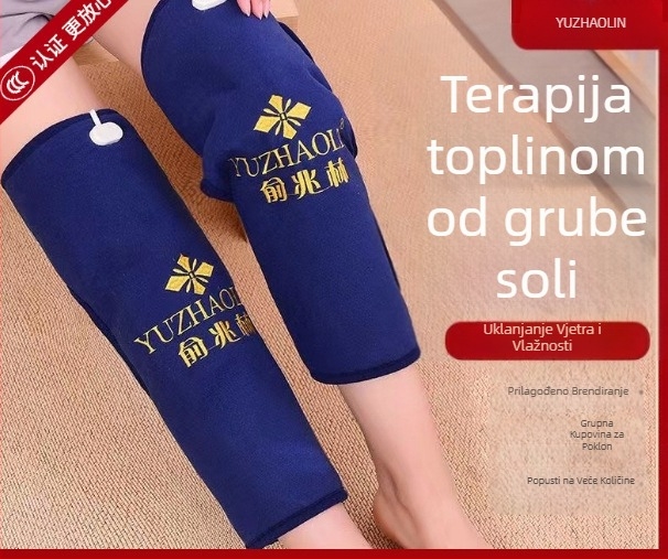 Električna toplinska podloga za koljeno sa morskom soli te toplom kompresijom, inteligentna kontrola temperature, 100W, 220V, 45–65°C, kristalni baršun