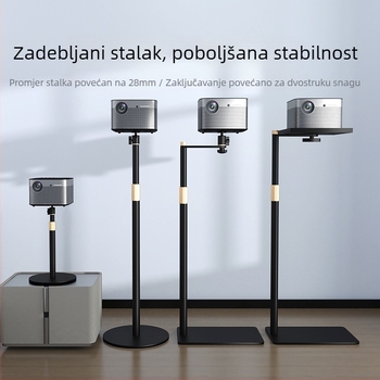 Cine nosač projektora za kućnu upotrebu — zidni ili podni s skrivenim stubom i pločom za stol, kompatibilan s XGIMI, Dangbei i JmGO