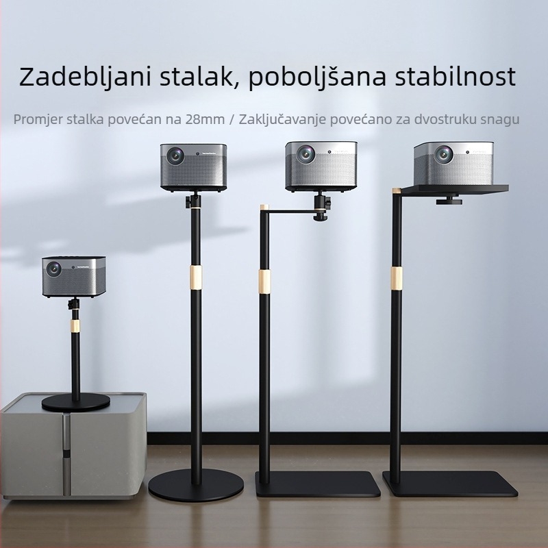 Cine nosač projektora za kućnu upotrebu — zidni ili podni s skrivenim stubom i pločom za stol, kompatibilan s XGIMI, Dangbei i JmGO