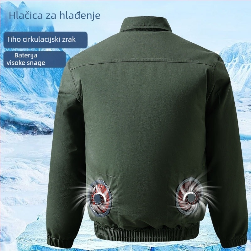 Muška vanjska radna jakna s hlađenjem, kamuflažni uzorak – otporna na habanje i prljavštinu