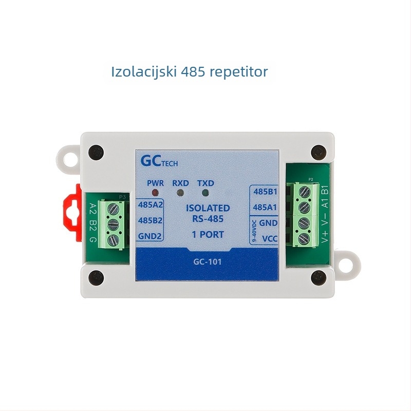 GC-101 RS485 izolator-ponavljač hub: fotolektrična izolacija, pojačanje signala, produžena komunikacijska udaljenost, zaštita od munje i prenaponska zaštita, zaštita od statičkog elektriciteta
