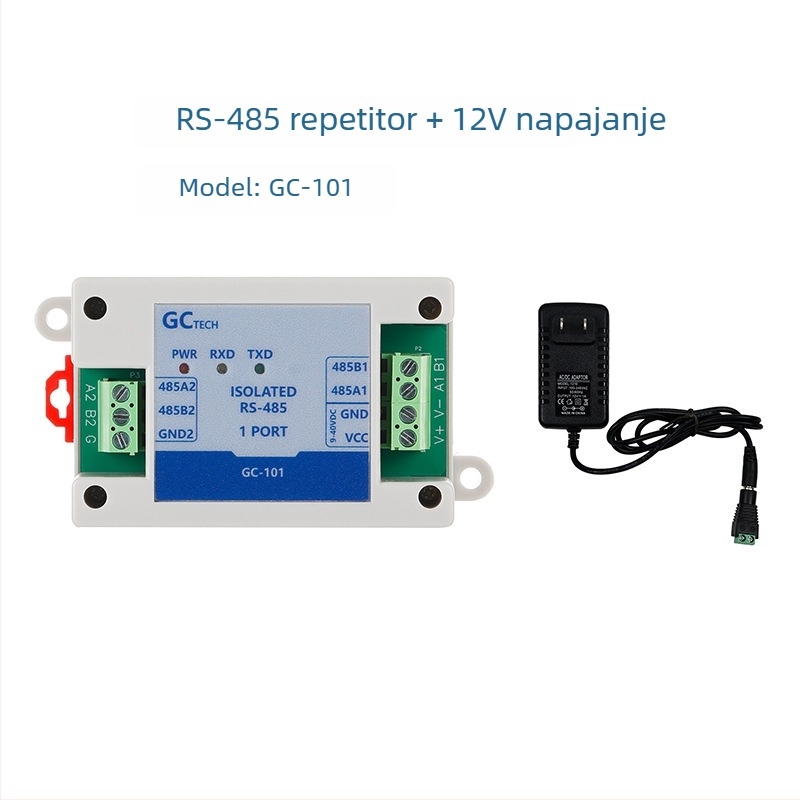 GC-101 RS485 izolator-ponavljač hub: fotolektrična izolacija, pojačanje signala, produžena komunikacijska udaljenost, zaštita od munje i prenaponska zaštita, zaštita od statičkog elektriciteta