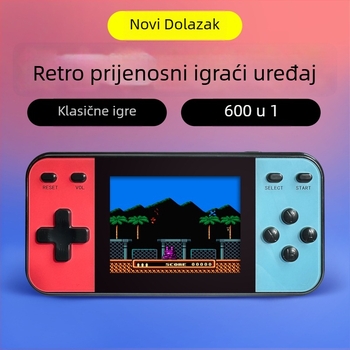 Ručna prijenosna konzola s 600-in-1 retro puzzle avanturom, model Q8, ugrađena memorija, originalni softver za igru, AV izlaz