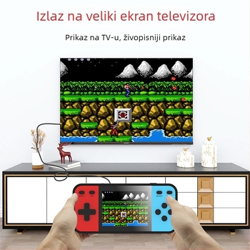 Ručna prijenosna konzola s 600-in-1 retro puzzle avanturom, model Q8, ugrađena memorija, originalni softver za igru, AV izlaz